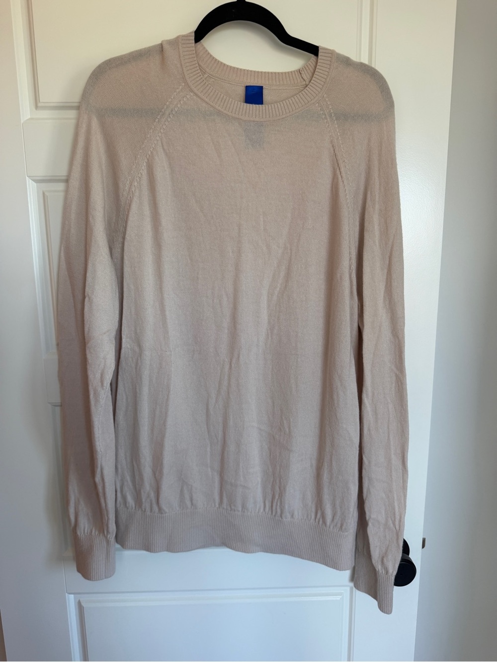 Kit and Ace Wool Men's Crewneck Sweater in Light Beige